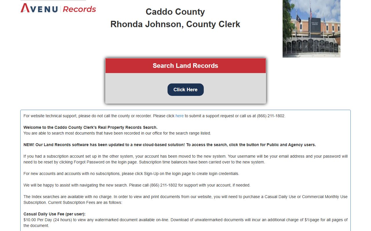 Caddo County land records search portal for marriage license research
