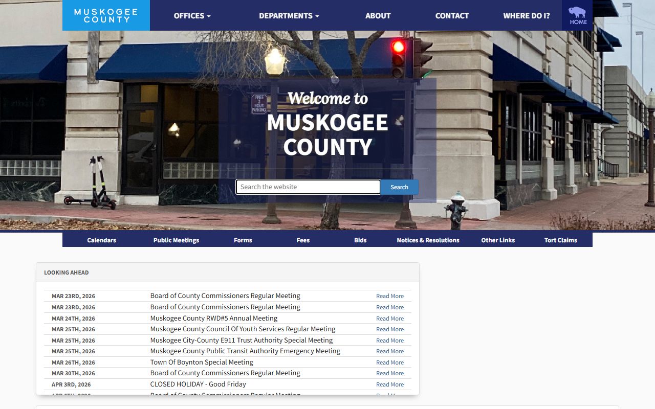 Muskogee County marriage license information on county website