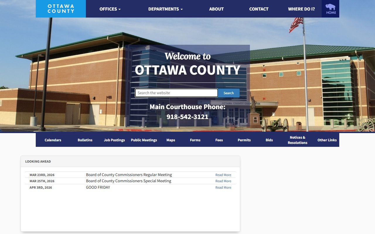 Ottawa County official website for marriage license information